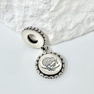 Pandora New Zealand Kiwi Bird Dangle S925 Silver Charm